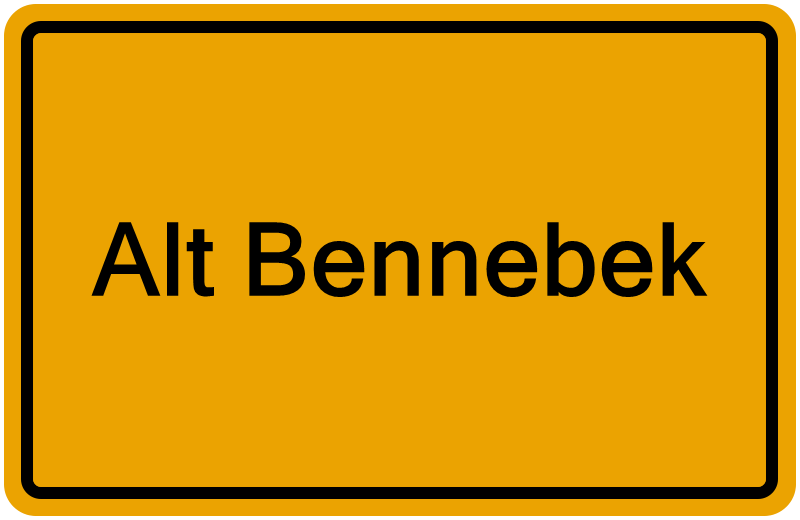 Handelsregisterauszug Alt Bennebek